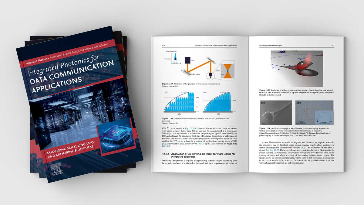 a preview of the book Integrated Photonics for Data Communication Applications with a chapter written by Nanoscribe