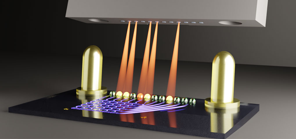 SEM image of ultra-compact 3D splitters
