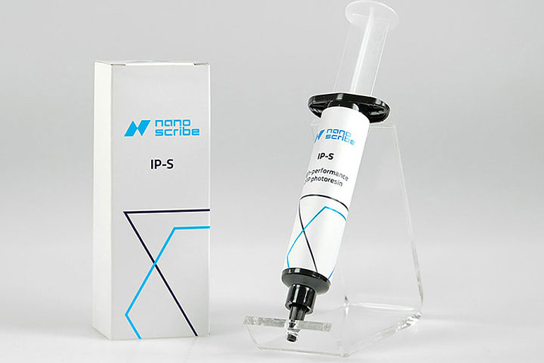 Nanoscribe's IP-S photoresin in a catridge