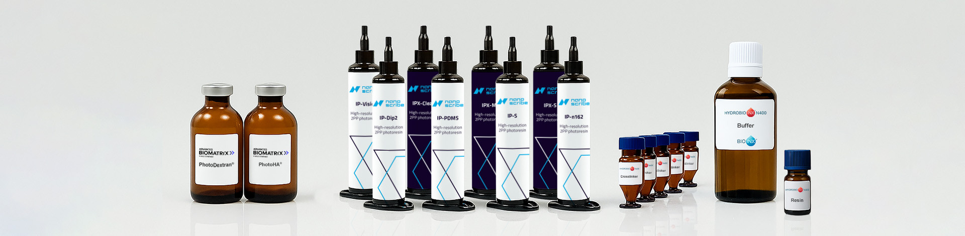 High-resolution 3D biofabrication materials