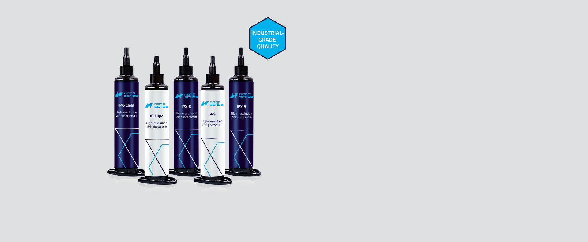 Selected high-demand photoresins, which are manufactured with industrial-grade quality 