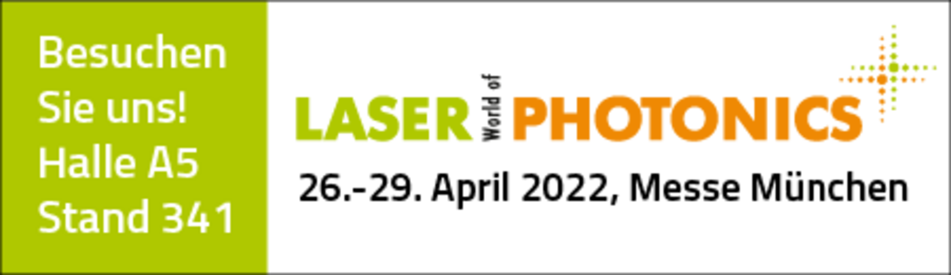 LASER World of Photonics - Besuchen Sie Nanoscribe in Halle A5 am Stand 341