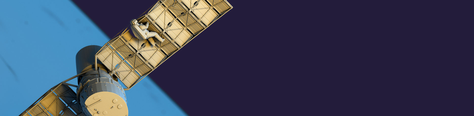 REM image of 3D printed satellite with astronaut