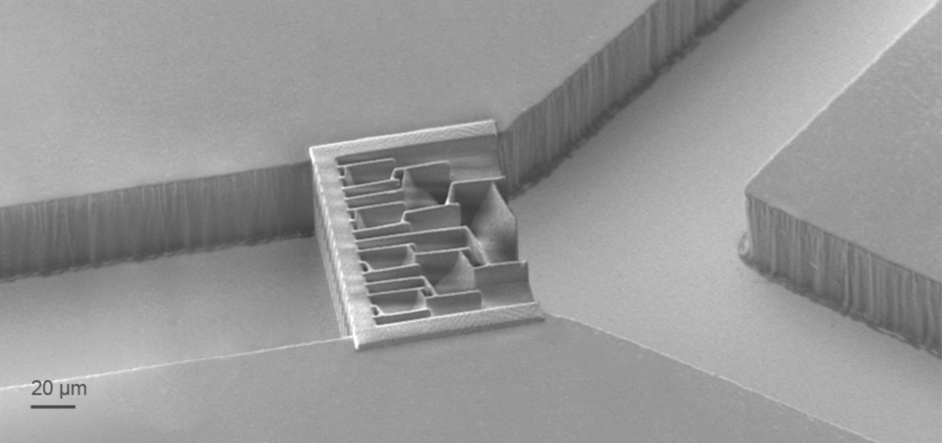 3D-gedruckter mikrofluidischer Wechselmischer mit drei Stufen