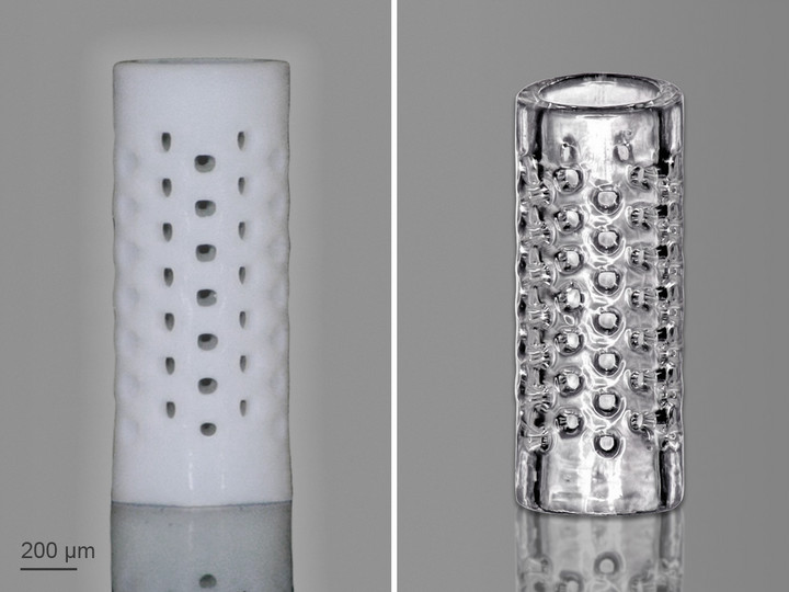 3D-printed glass tube