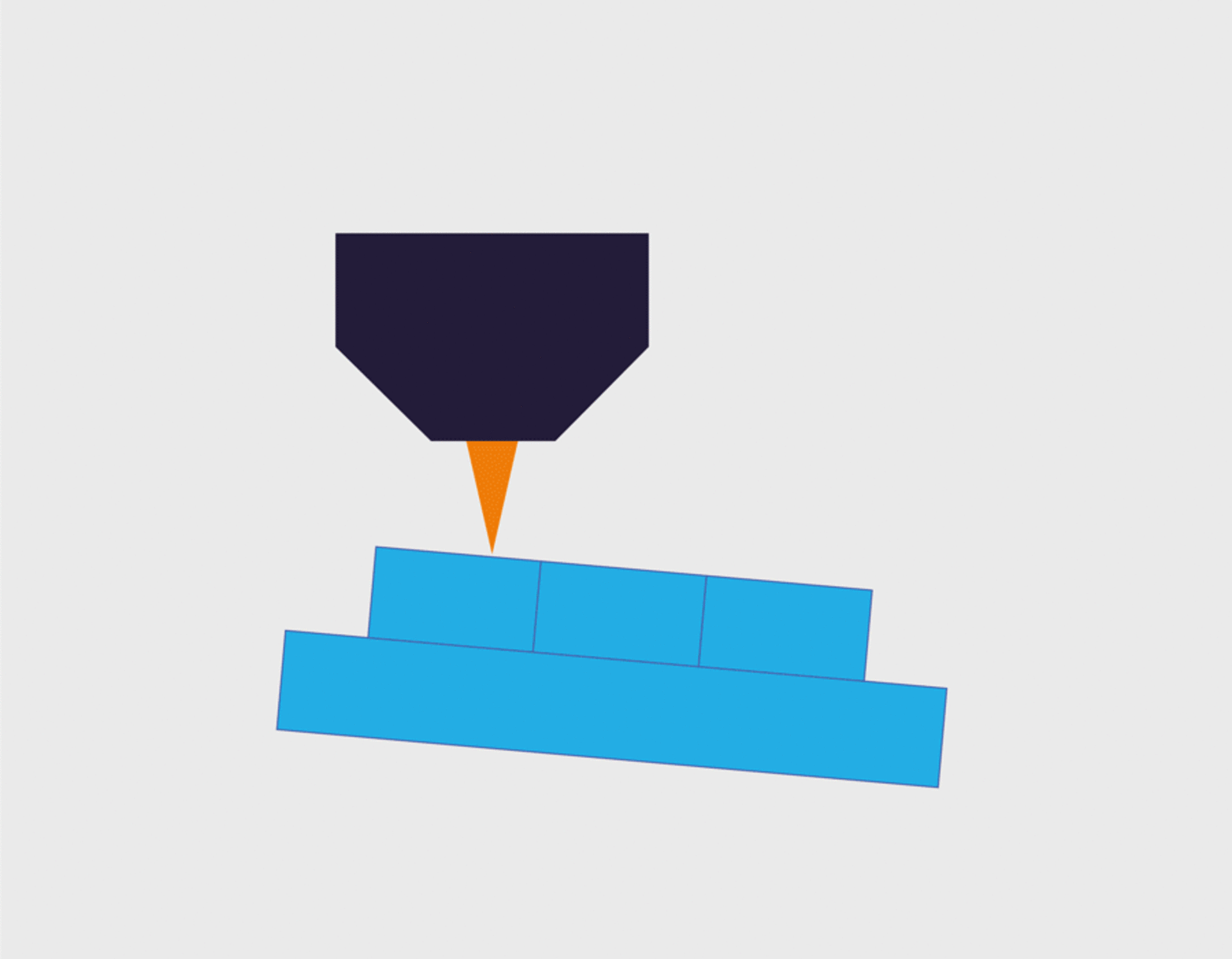 Different printing results are achieved when dealing with the printing on a slightly tilted substrate. The effective tilt compensation through 2GL leads to seamless surfaces with optical quality.