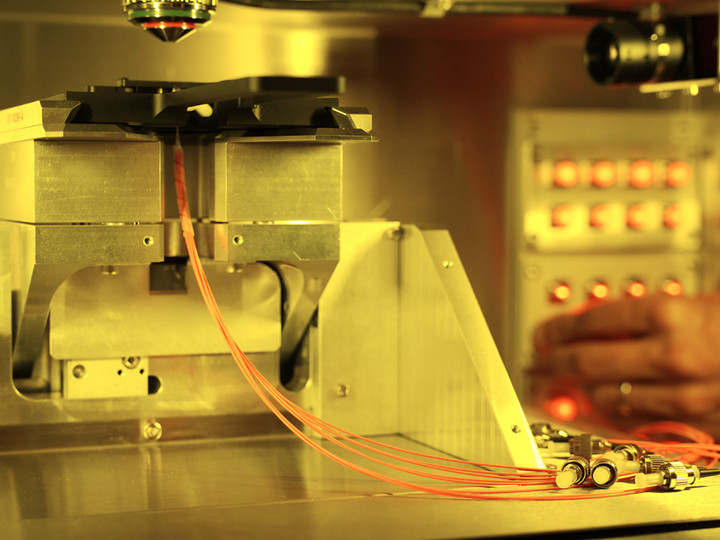 View inside the Quantum X align’s printing chamber