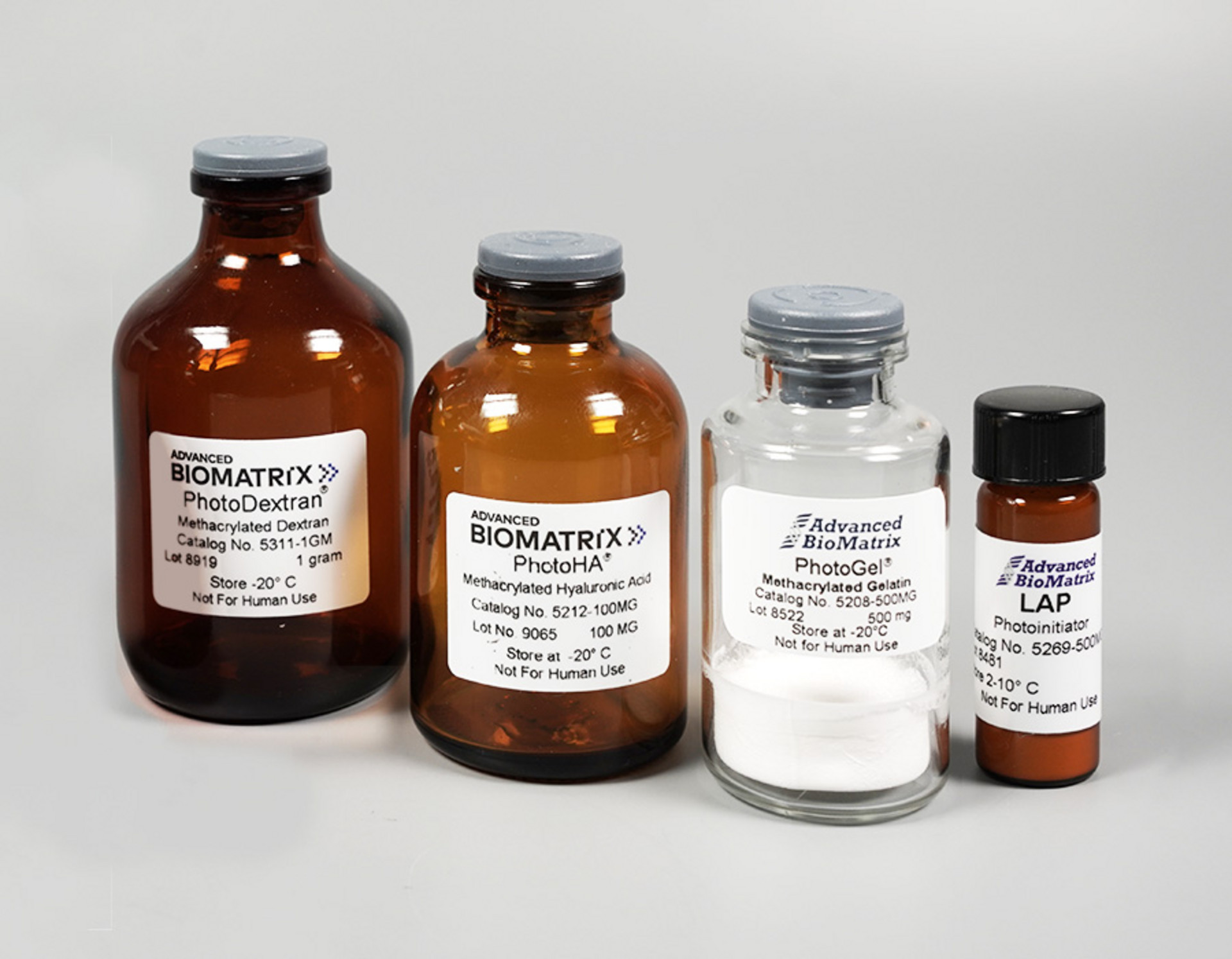 Advanced BioMatrix materials bottles