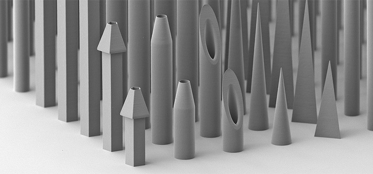 Mirconeedles printed with Quantum X shape