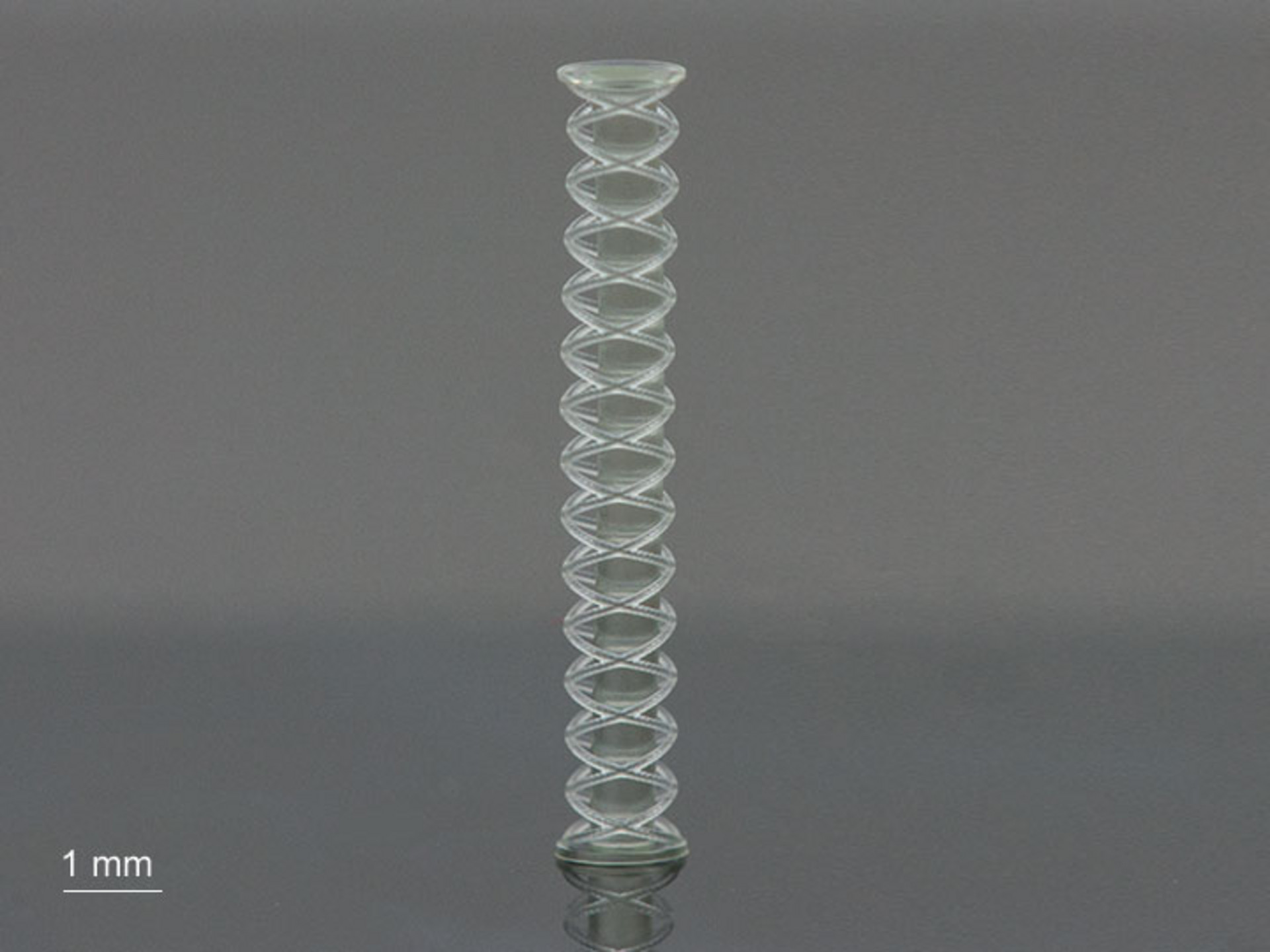 Nanoscribe millimeter-sized double helix